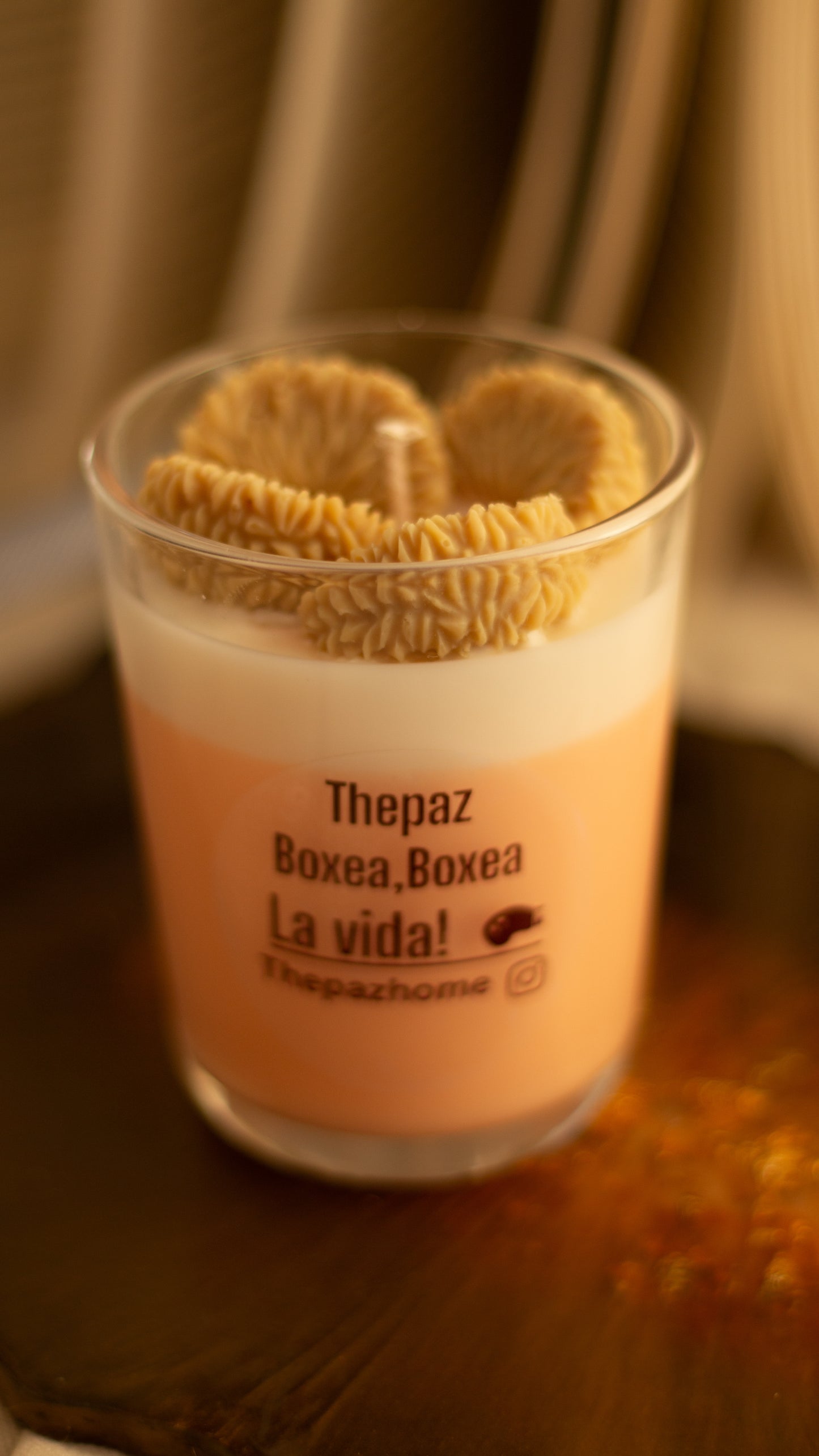 Vela guerrera de vainilla