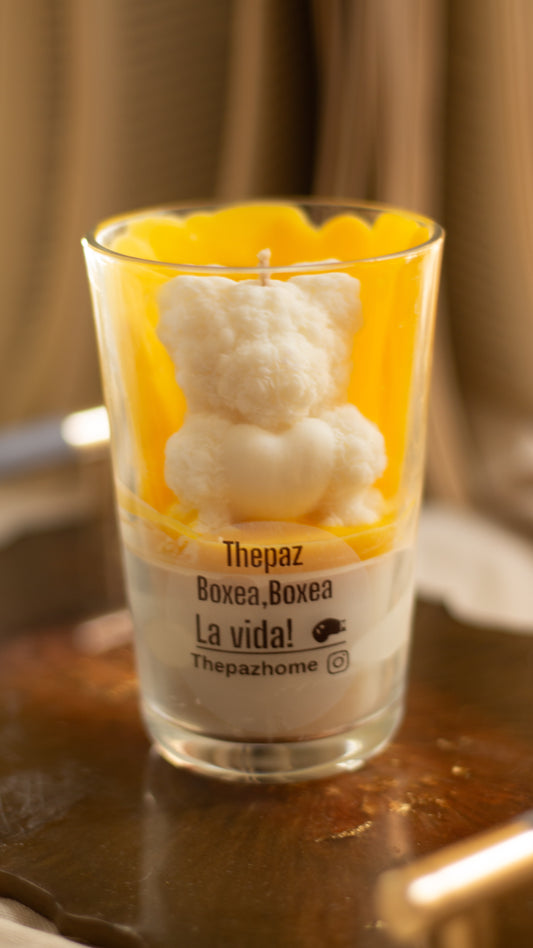Vela Artesanal “Osito de Miel” 🐻🍯